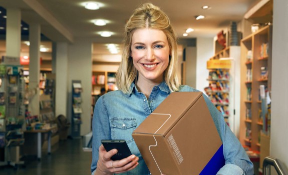 Woman with a parcel