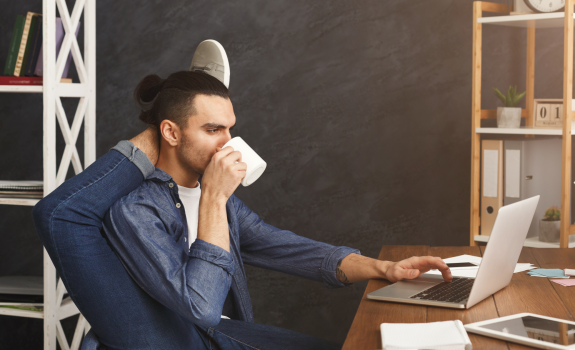 Man at desk