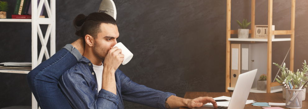 Man at desk