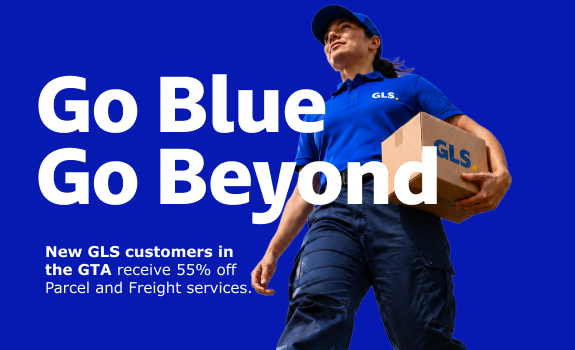 Go Blue, Go Beyond. New GLS Customers get 55% off Parcel and Freight services.