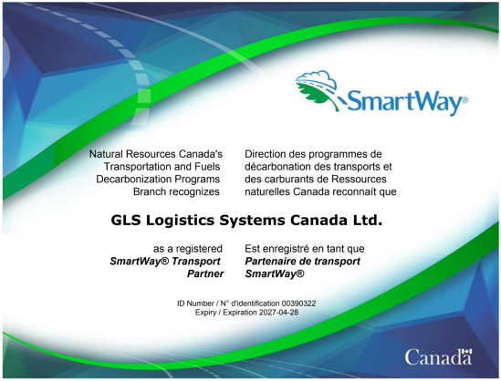 Certificat SmartWay