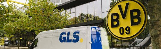 GLS-Van mit BVB-Logo