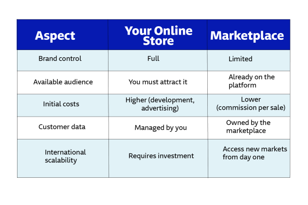 Differences Between a Marketplace and Your Own Online Store