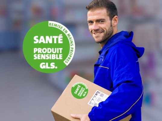 GLS France driver medicine parcels green label health sensitive products
