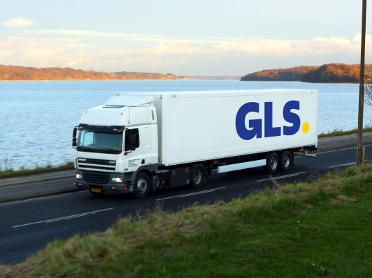 GLS truck on mountain road