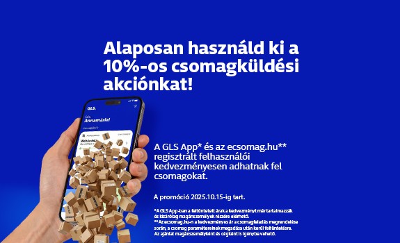 10% discount in the app and on ecsomag.hu