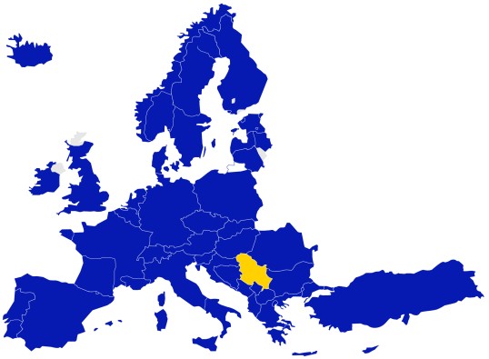 GLS Szerbia térkép