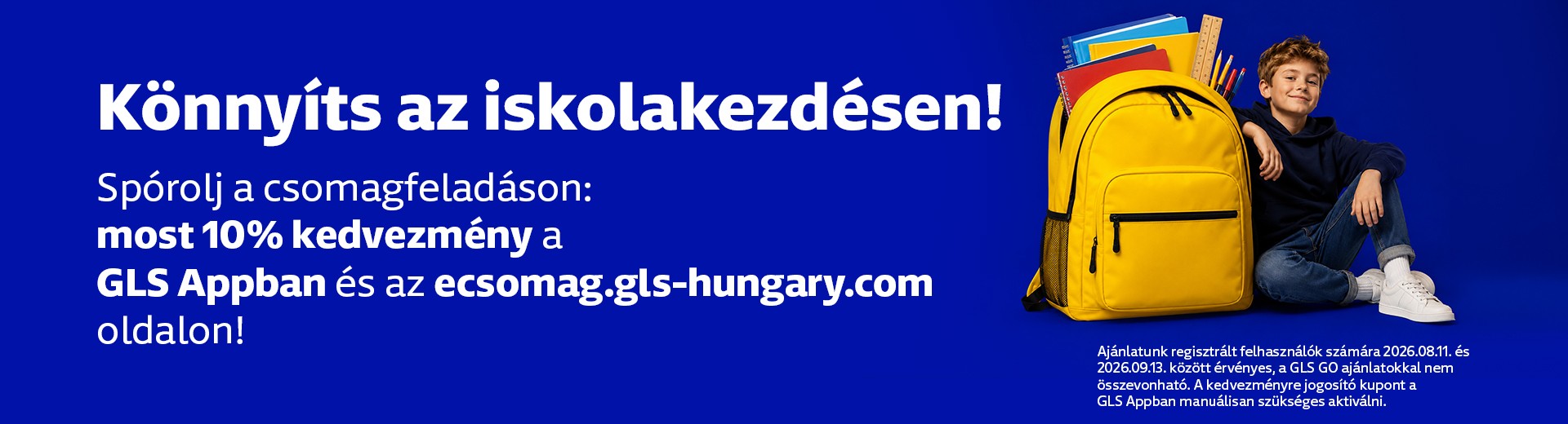 You can drop off and pick up your package at GLS Parcel Locker.