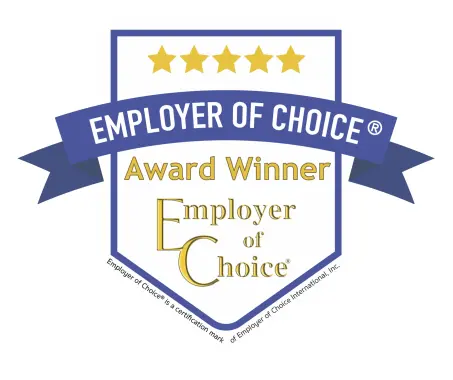 Image of badge stating Employer of Choice